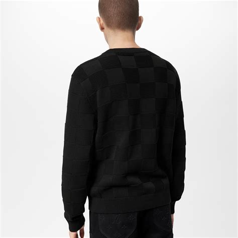 louis vuitton damier stitch crewneck